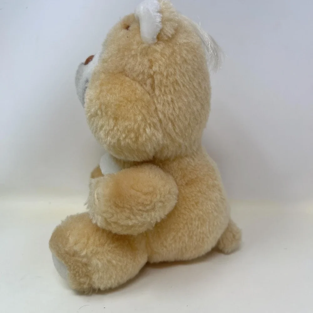 Vintage 1980s Care Bears Champ Bear‎ Mini Plush Tan Trophy Belly 6